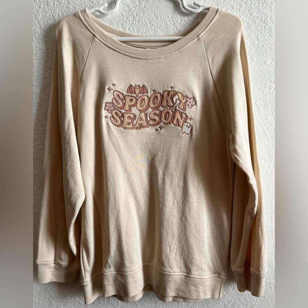 Small Shop Spooky Season Embroidered Sweatshirt